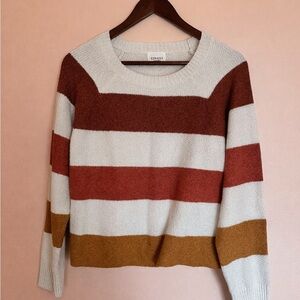 Colorful Striped Crew Neck Sweater